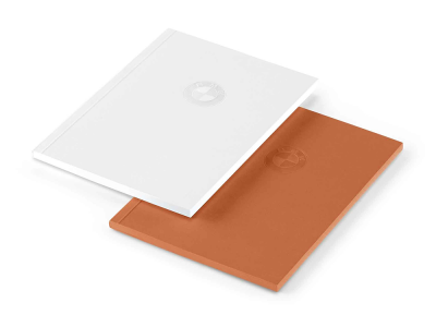 BMW notitieboek klein set van 2 (orange/white)