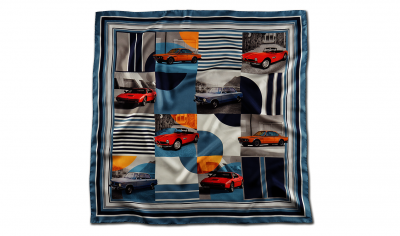 BMW Classic zijden shawl (blue/multicol)