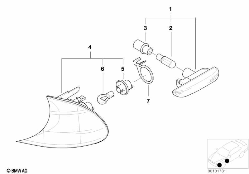 Knipperlicht voor/voor zijdelings