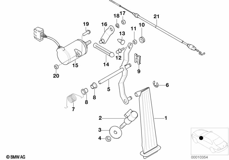 Voetpedal rijden-potentiometer