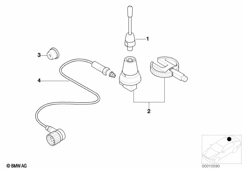 Onderdelen telefoondakantenne