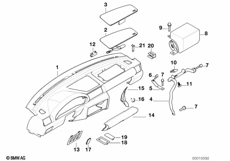 Bekled.instrument paneel/meerijd.airbag