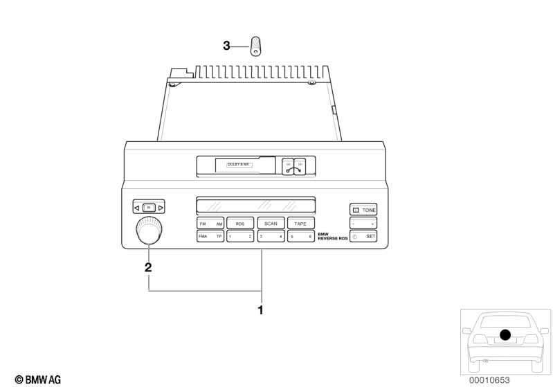 Radio BMW Reverse RDS