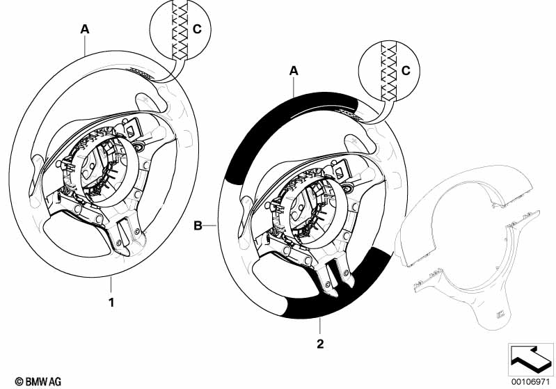 Individ. M-sportstuurwiel,airbag,SMG