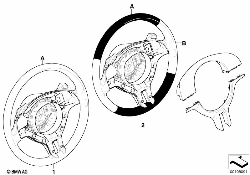 Individ. sportstuurwiel,airbag,SA 206