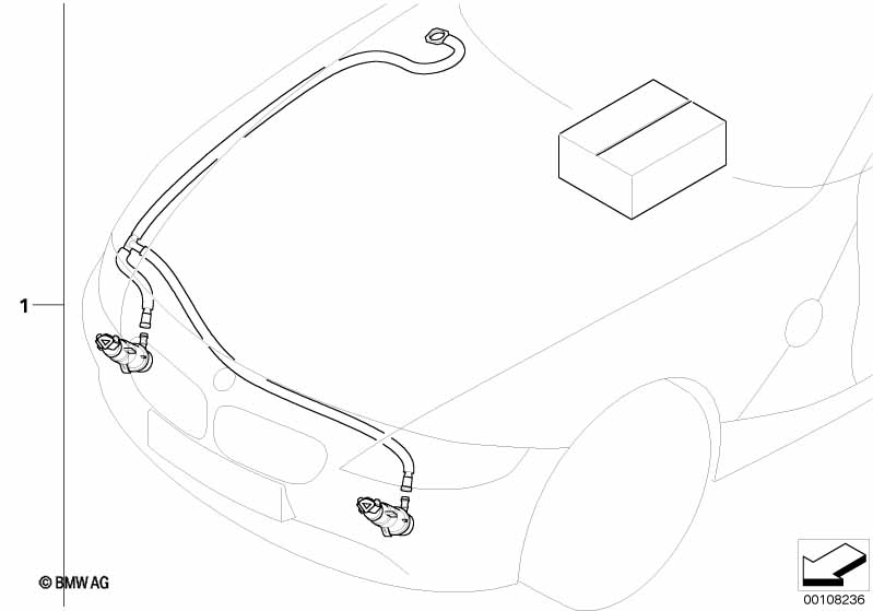 Extra set koplamp-reinigingsinstallatie