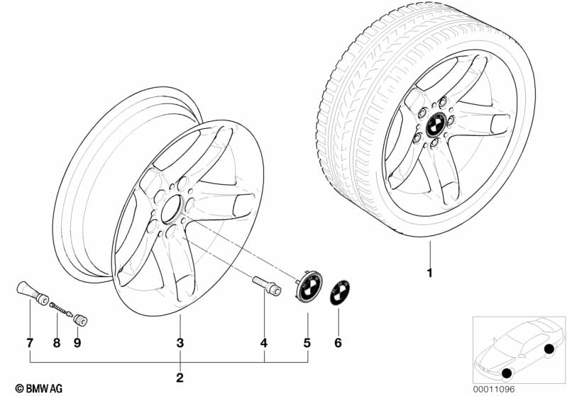 BMW wiel lichtmetaal sterspaak 49