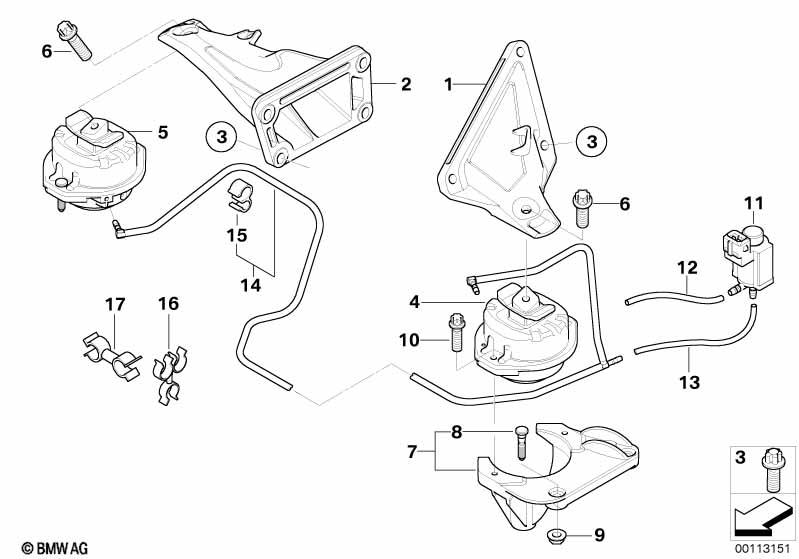 Motorophanging