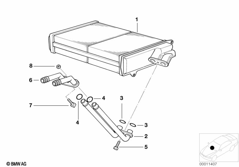 Radiator, air-conditionering