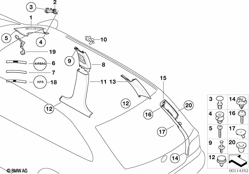 Bekleding A- / B- / C- / D-Kolom