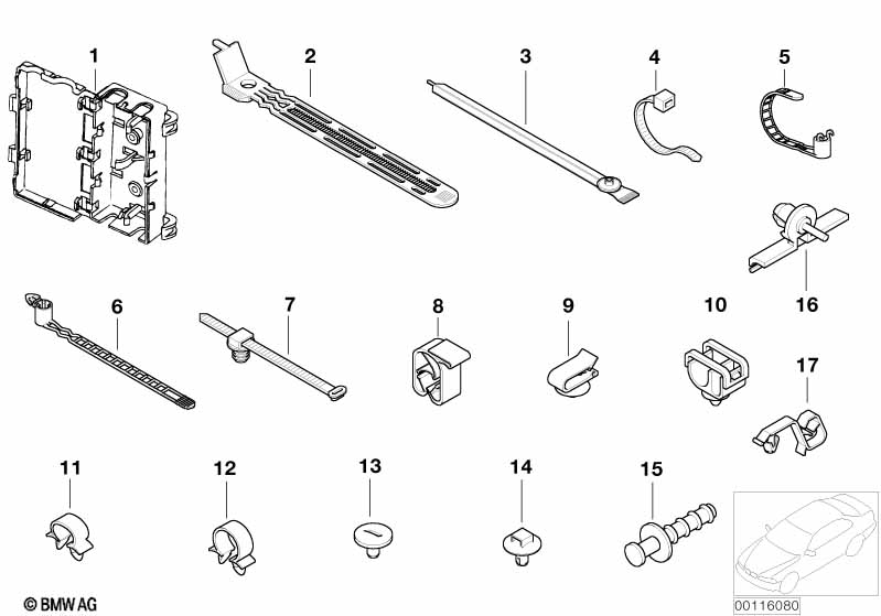 Diverse kabelbevestigings