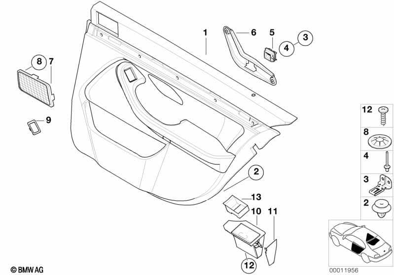 Portierbekleding achter/Zijdenairbag