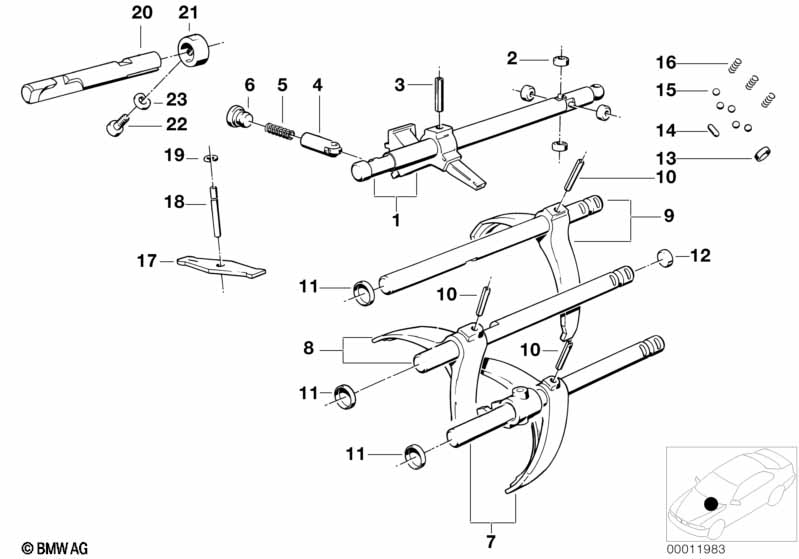 Getrag 260/6 gangwissel onderdel.inner