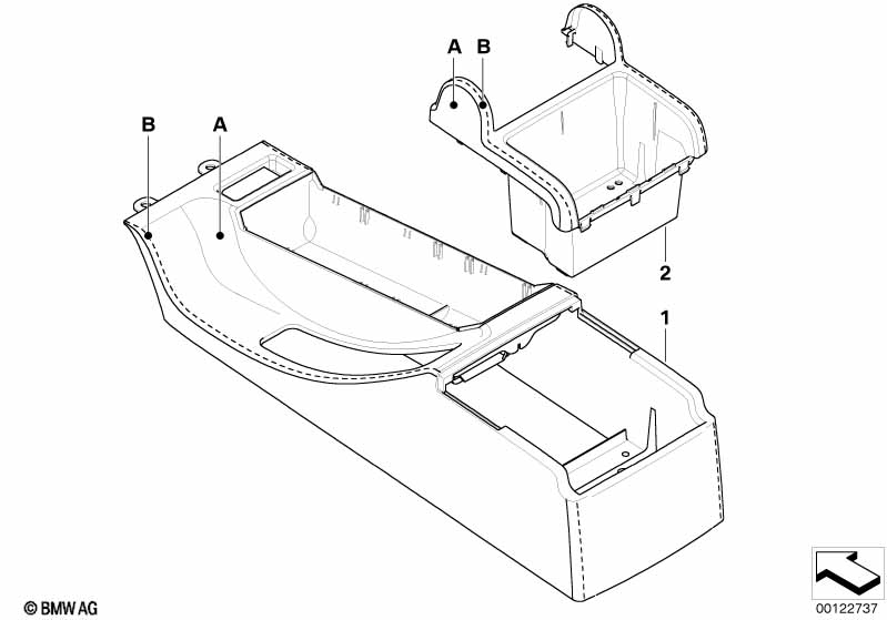 Individual middenconsole leder