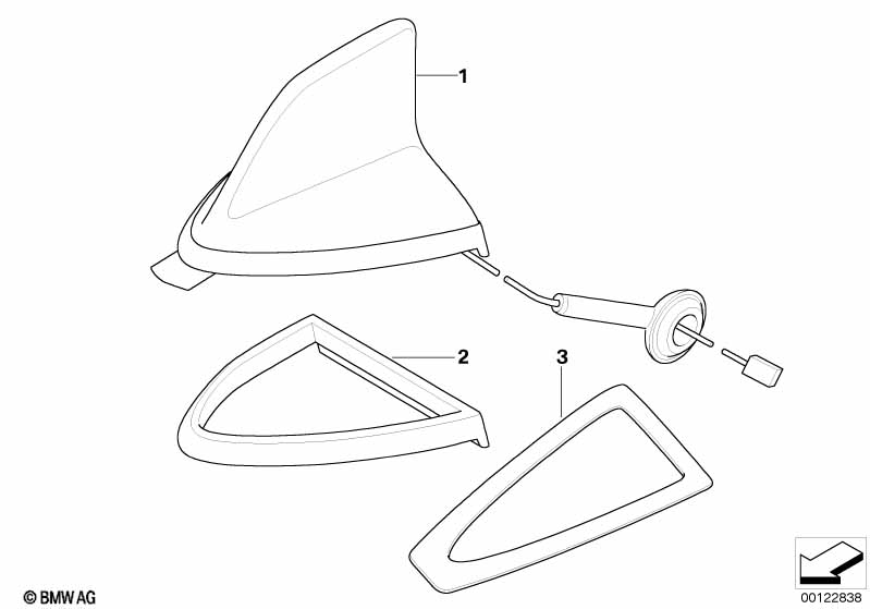 Onderdelen telef.antenne multi-band