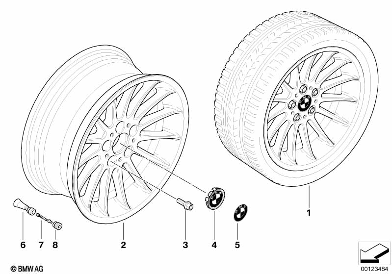 BMW wiel lichtmetaal radiale spaak 32