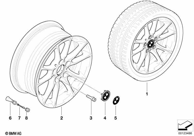 BMW wiel lichtmetaal radiale spaak 50