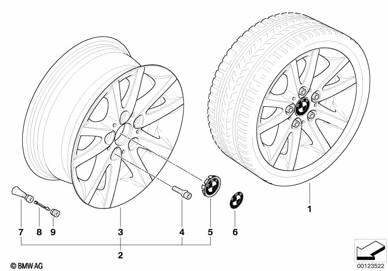 BMW LM wiel sterspaken 136