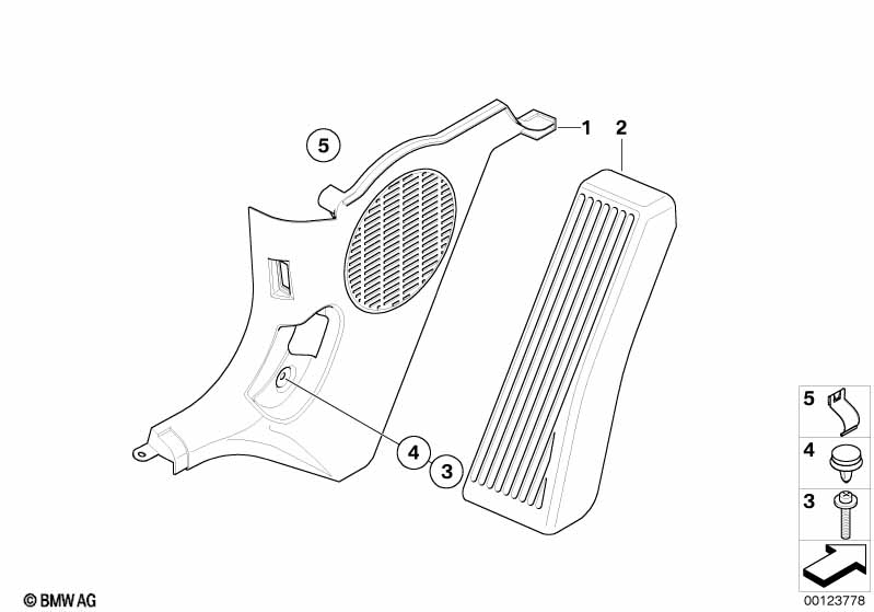 Bekleding zijdelings voetruimte