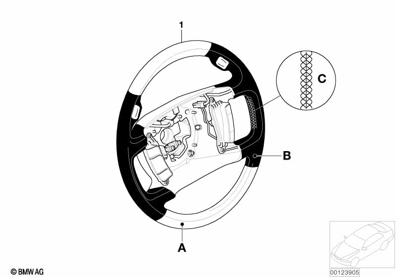 Individ. stuurwiel,airbag,multifunction.