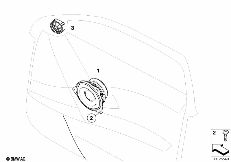 Onderdelen Stereo System deur voor