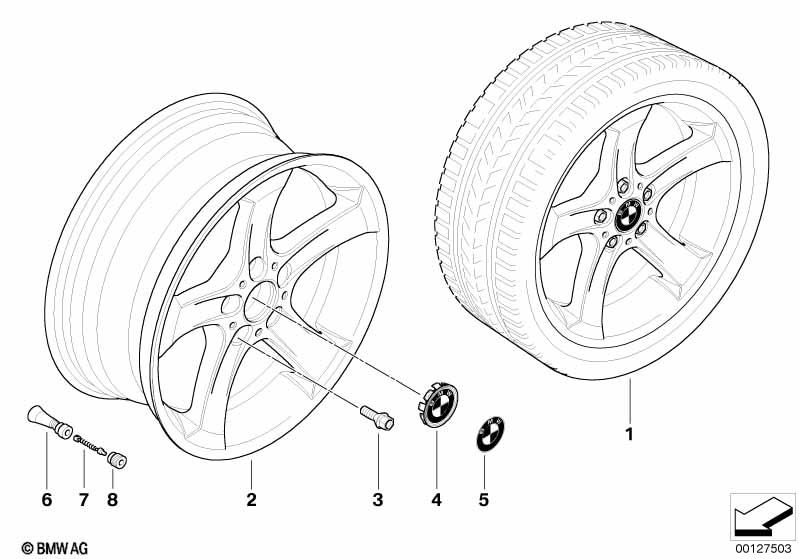 BMW LM wiel sterspaken 146