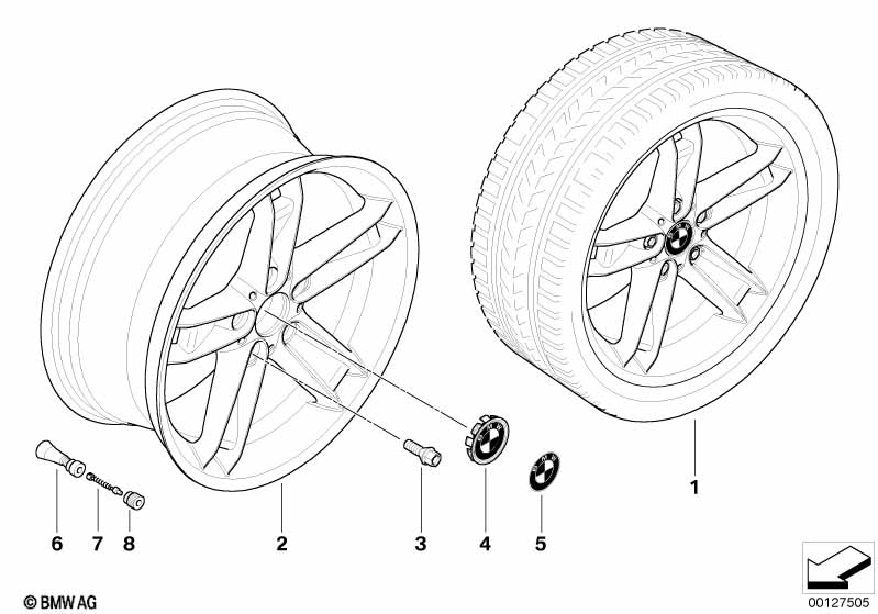 BMW LM wiel sterspaken 147