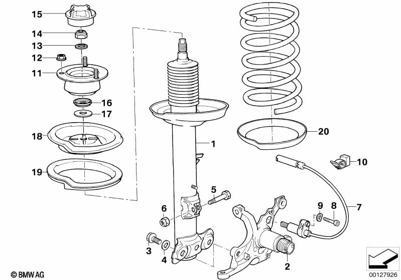 Veerelement v motorsport chassis