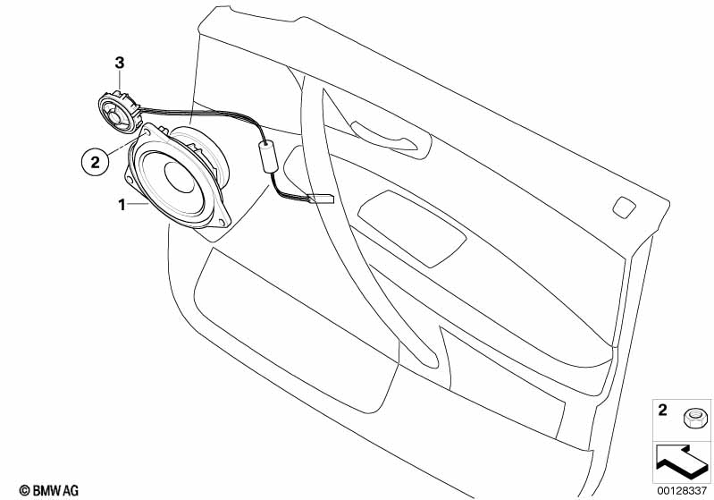 Onderdelen Stereo System deur voor