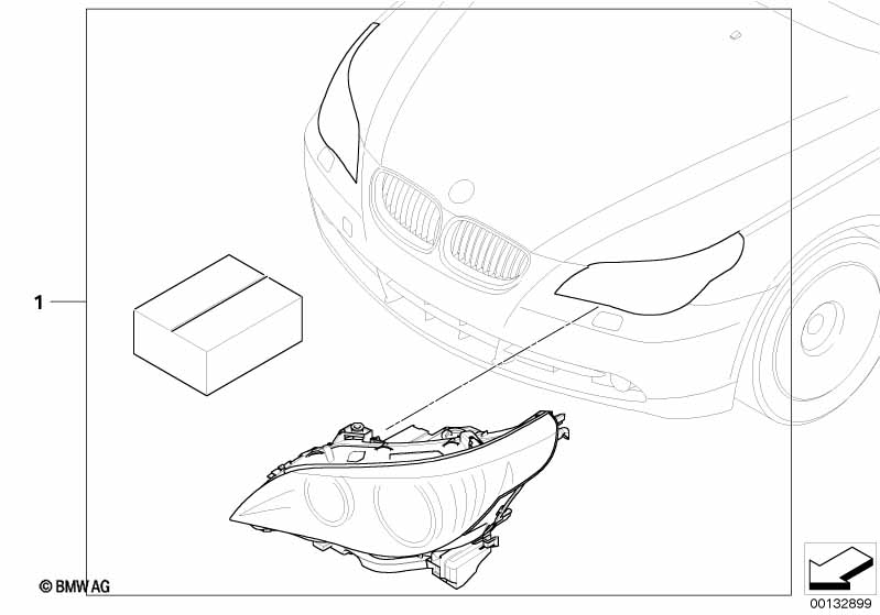 Na-inbouwset adaptieve headlights