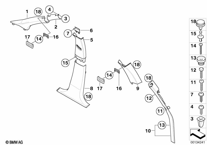 Bekleding A- / B- / C- / D-Kolom