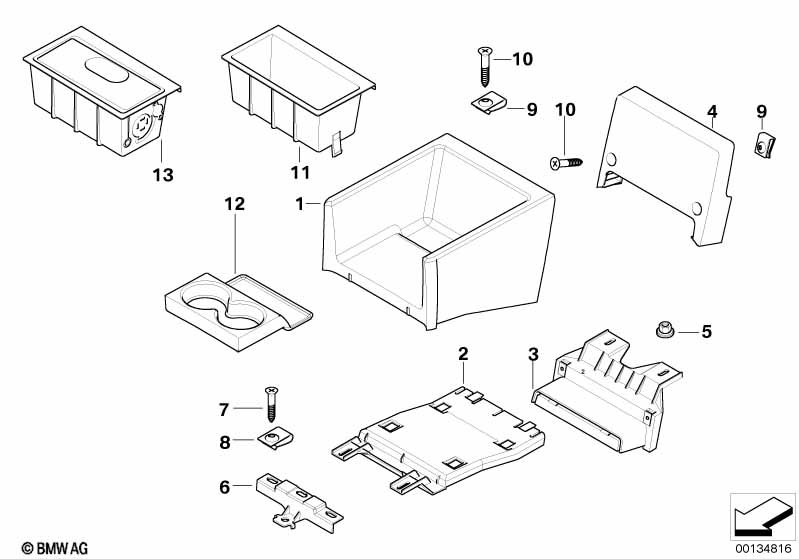 Middenconsole achter