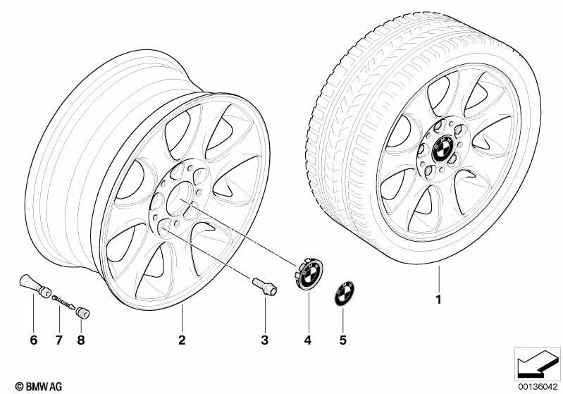 BMW LM wiel sterspaken 151