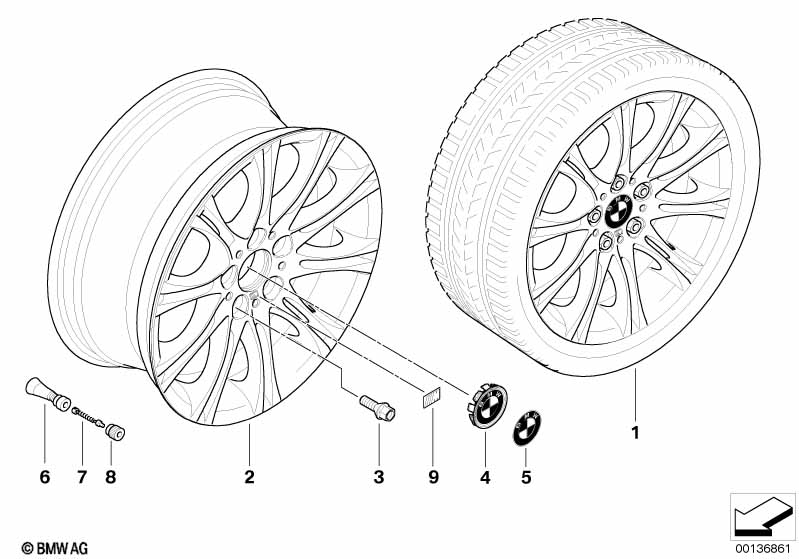 BMW LM velg M dubbele spaken 135