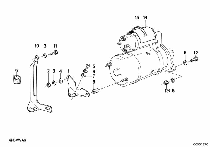 Startmotor befestigungsdelen