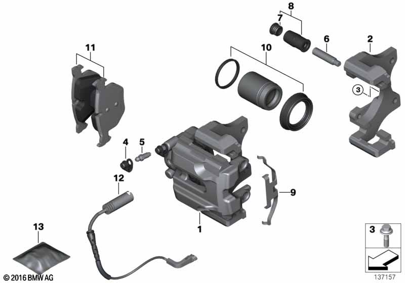 Remvoeringsensor achterrem