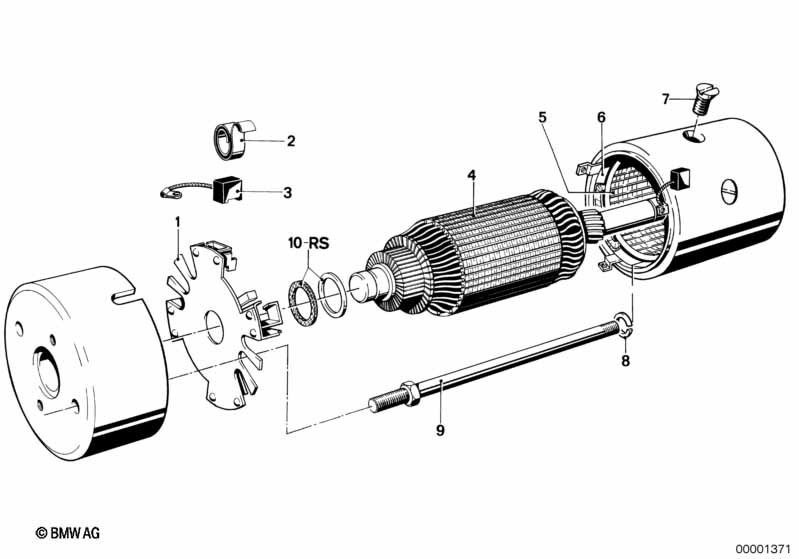 Startmotor onderdelen