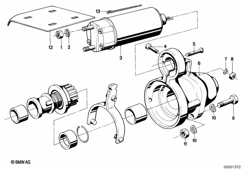 Startmotor onderdelen