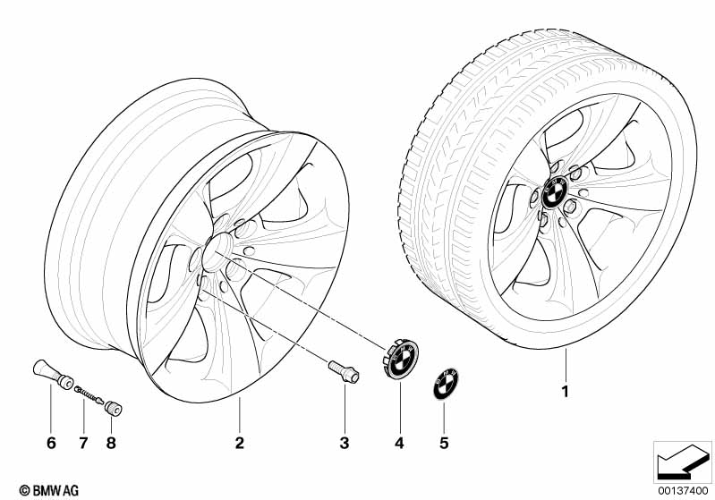 BMW wiel LM sterspaak 117