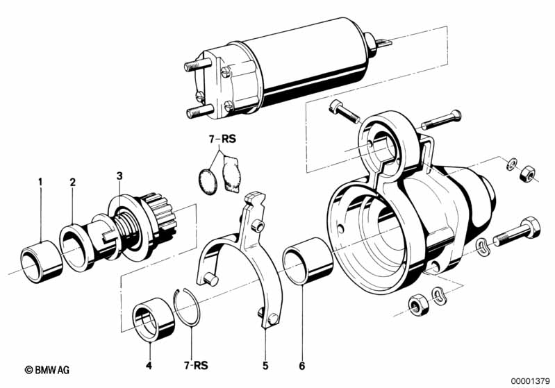 Startmotor onderdelen