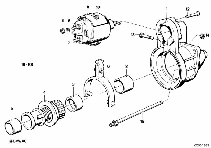 Startmotor onderdelen