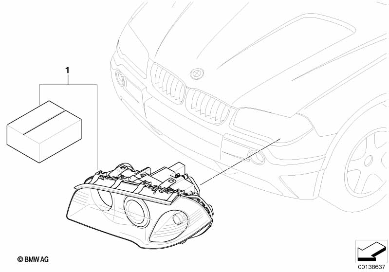 Na-inbouwset adaptieve headlights