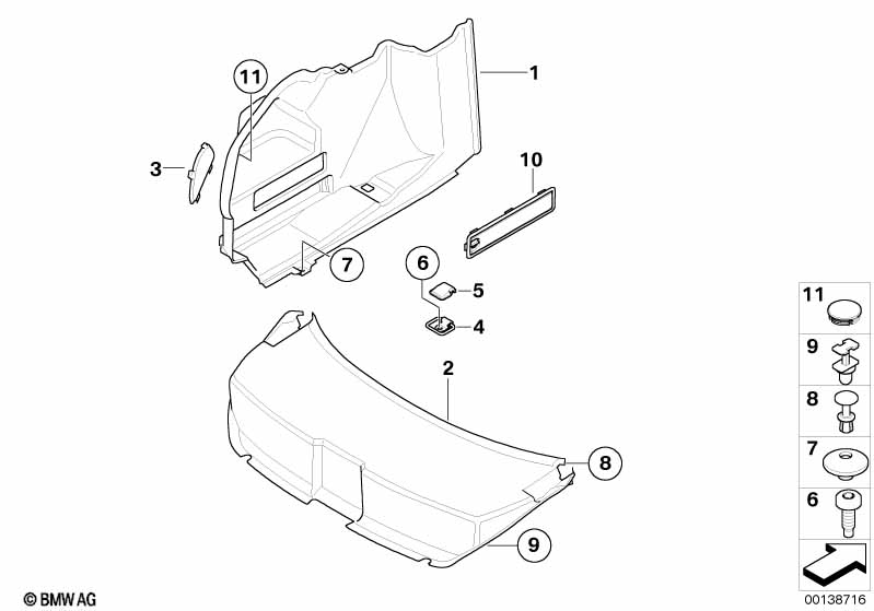 Bekleding kofferruimte-achterklep