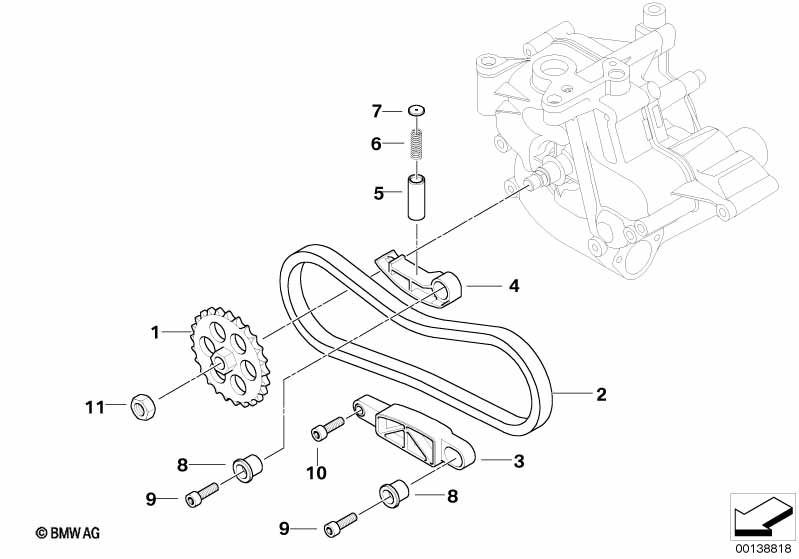 Olievoorziening/Aandrijving oliepomp