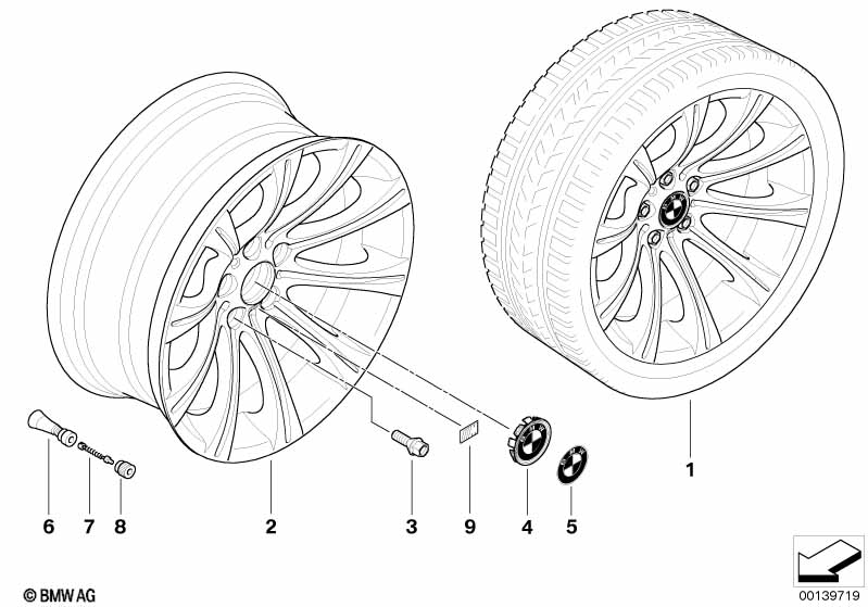 BMW LM velg M radiale spaak 166