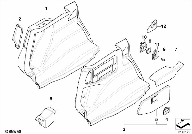 Bekleding bagagekoffer links