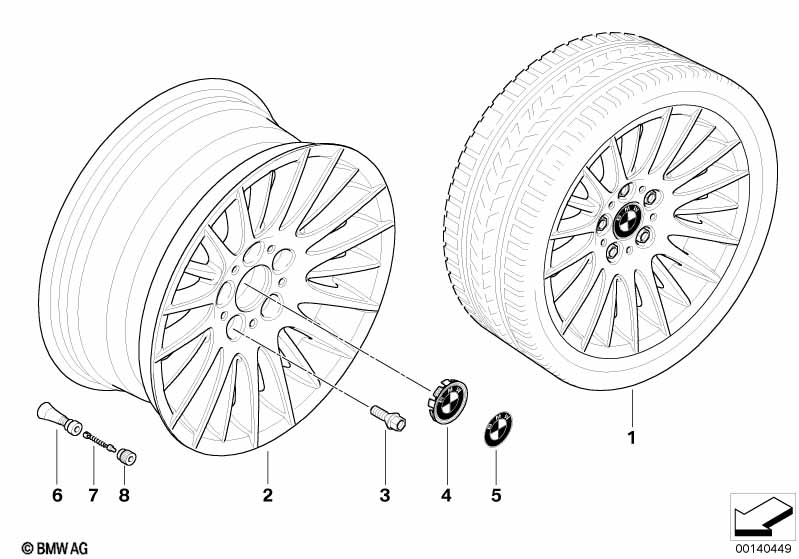 BMW LM wiel radiaalspaak 160