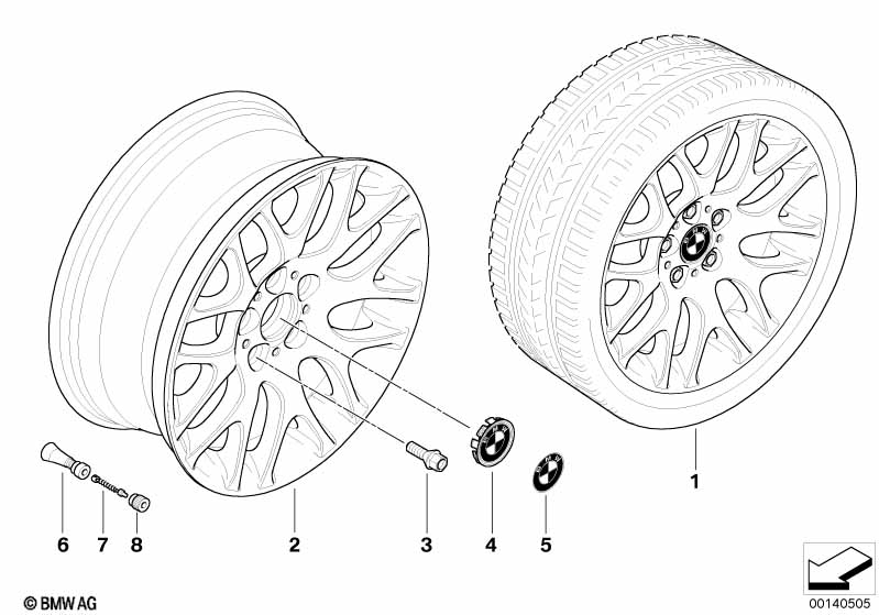 BMW LM wiel kruisspaak 197