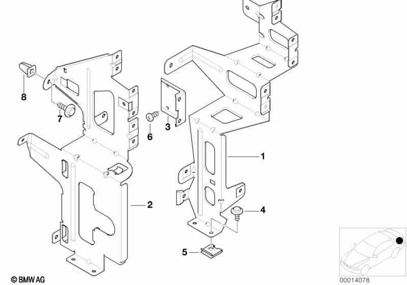 Bevestigingsonderdelen CD-wisselaar