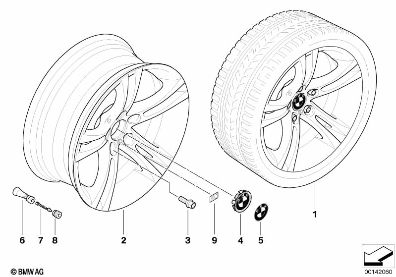 BMW LM velg M dubbele spaken 184